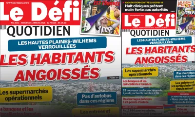 Voici la Une du Défi Quotidien de ce vendredi 12 mars 2021