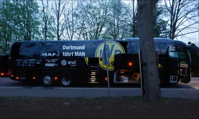 C1: le bus des joueurs de Dortmund touché par des explosions, match reporté