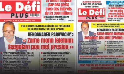 Voici la Une du Défi Plus de ce Samedi 12 Avril 2025