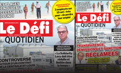 Voici la Une du Defi Quotidien de ce vendredi 12 juin 2020
