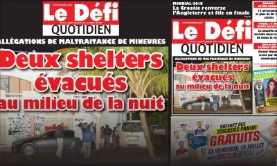 Voici la Une du Defi Quotidien de ce jeudi 12 juillet 2018