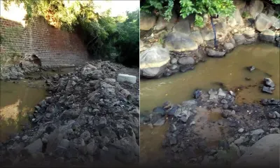 La santé publique mise en péril : eaux usées déversées dans une rivière à Pailles