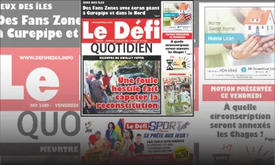  	Voici la Une du Défi Quotidien de ce Vendredi 12 Juillet 2019