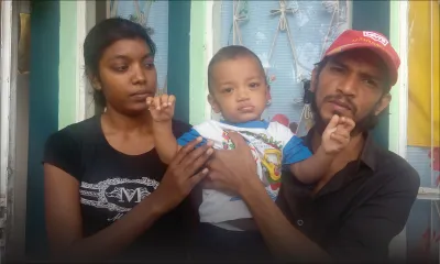 Le petit Muvaan en voie d’être opéré