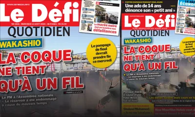 Voici la Une du Defi Quotidien de ce mercredi 12 août 2020