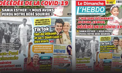 Voici la Une de Le Dimanche/L'Hebdo de ce dimanche 12 Septembre 2021