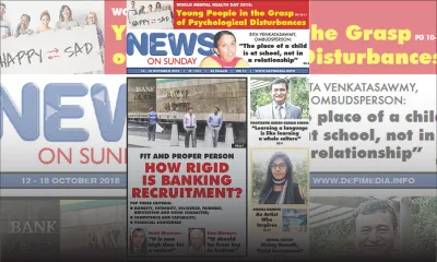 Voici la Une de News On Sunday de ce Vendredi 12 Octobre 2018