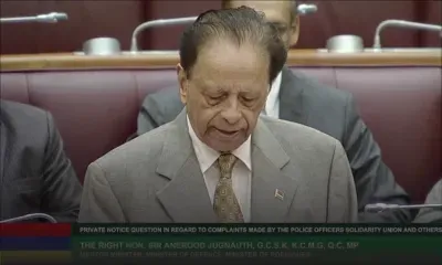 Assemblée nationale : Xavier-Luc Duval interroge sir Anerood Jugnauth sur les conditions de travail des policiers