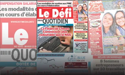 Voici la une du Défi Quotidien de ce Mardi 12 Décembre 2023