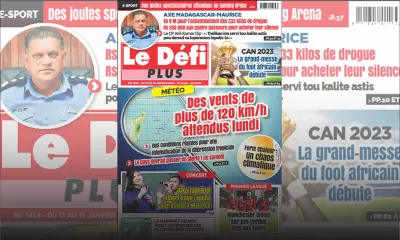 Voici la Une du Défi Plus de ce samedi 13 Janvier 2024