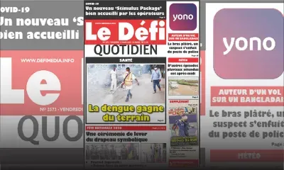 Voici la Une du Défi Quotidien de ce vendredi 13 mars 2020