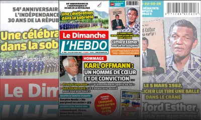 Voici la Une de Le Dimanche/L'Hebdo de ce dimanche 13 mars 2022