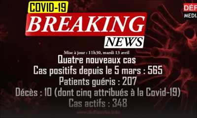 Covid-19 : quatre nouveaux cas détectés dans la soirée