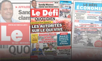 Voici la une du Défi Quotidien de ce mercredi 13 avril 2022