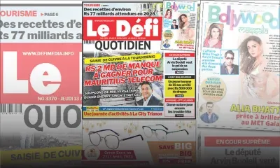 Voici la une du Défi Quotidien de ce Jeudi 13 Avril 2023