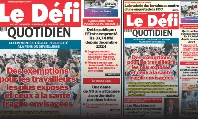 Voici la une du Défi Quotidien de ce Vendredi 13 Juin 2025