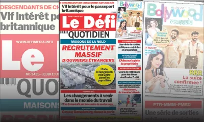 Voici la une du Défi Quotidien de ce Jeudi 13 juillet 2023