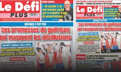 Voici la Une du Défi Plus de ce Samedi 13 Juillet 2024