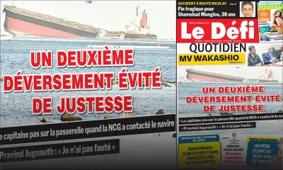Voici la Une du Defi Quotidien de ce jeudi 13 août 2020
