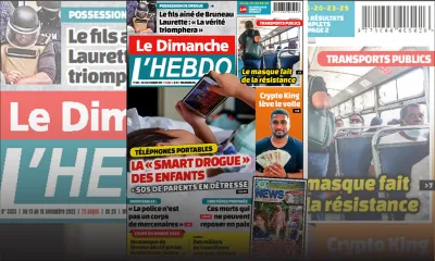 Voici la Une de Le Dimanche/L'Hebdo de ce dimanche 13 Novembre 2022