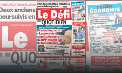 Voici la une du Défi Quotidien de ce Mercredi 13 Décembre 2023