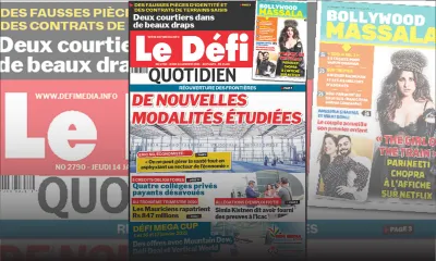 Voici la Une du Défi Quotidien de ce jeudi 14 janvier 2021