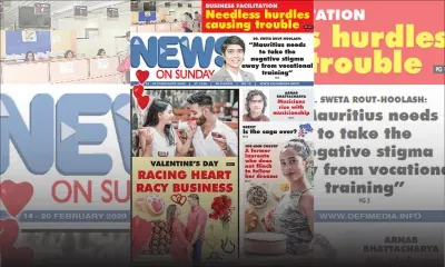 Voici la Une de News on Sunday de ce vendredi 14 février 2020