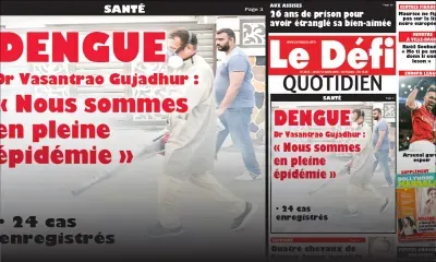 Voici la Une du Defi Quotidien de ce jeudi 14 Mars 2019