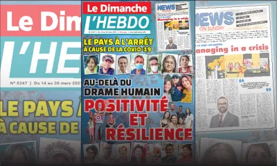 Voici la Une de Le Dimanche/L'Hebdo de ce dimanche 14 mars 2021