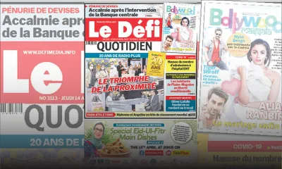 Voici la une du Défi Quotidien de ce jeudi 14 avril 2022