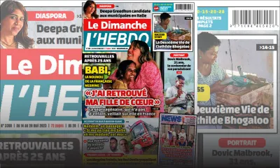 Voici la Une de Le Dimanche/L'Hebdo de ce Dimanche 14 Mai 2023