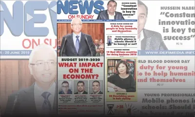 Voici la Une de News on Sunday de ce Vendredi 14 Juin 2019