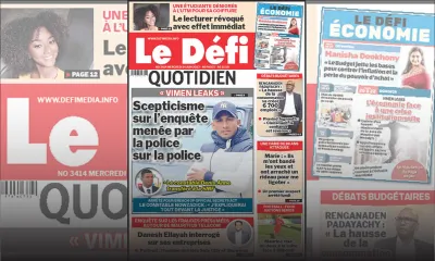 Voici la une du Défi Quotidien de ce Mercredi 14 Juin 2023