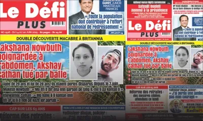 Voici la Une du Défi Plus de ce Samedi 14 Juin 2025