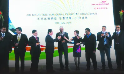 Vol sur Guangzhou: Air Mauritius inaugure une desserte hebdomadaire