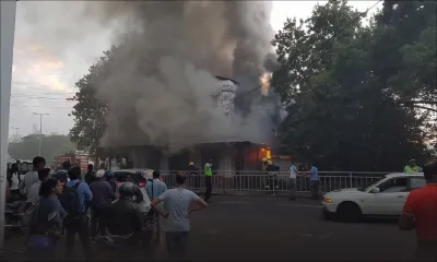 Incendie à l’ancien poste de police de Trou-Fanfaron 