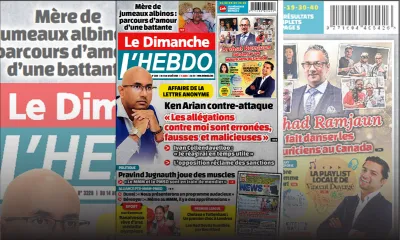 Voici la Une de Le Dimanche/L'Hebdo de ce dimanche 14 Août 2022