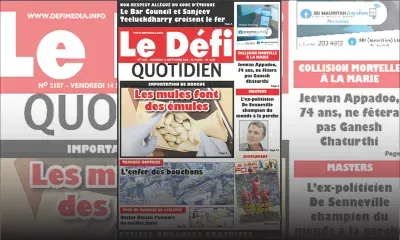 Voici la Une du Defi Quotidien de ce 14 Septembre 2018