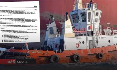 Naufrage du remorqueur Sir-Gaëtan : quand des rapports critiquent la MPA