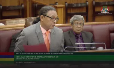 Assemblée nationale – PNQ : Stephan Toussaint interrogé sur l'affaire Rosun