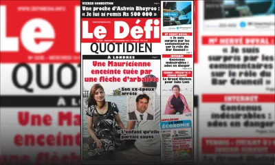 Voici la Une du Defi Quotidien de ce mercredi 14 Novembre 2018