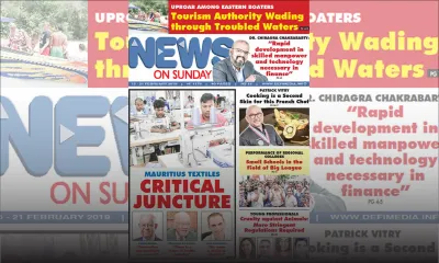 Voici la Une du News on Sunday de ce vendredi 15 Février 2019