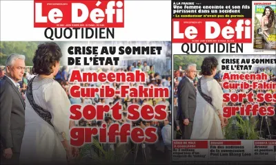 Voici la Une du Defi Quotidien de ce jeudi 15 mars