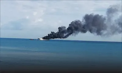Un feu éclate en pleine nuit dans la rade de Port-Louis