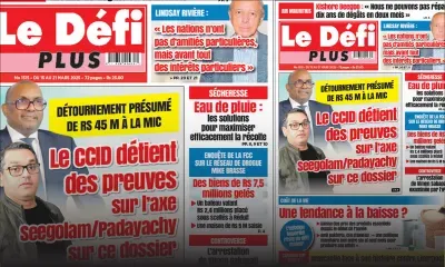Voici la Une du Défi Plus de ce Samedi 15 Mars 2025