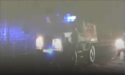 Navind Kistnah arrive aux Casernes centrales dans un blindé de la SMF sous forte escorte policière 