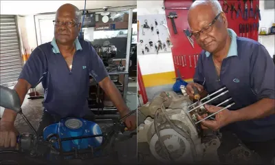 Toujours actif à 71 ans : Marymootoo Cuneapen, ‘senior’ consultant en motos