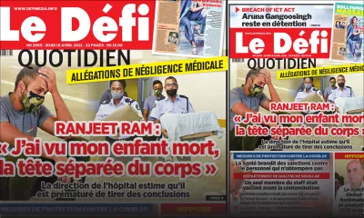 Voici la Une du Défi Quotidien de ce jeudi 15 avril 2021