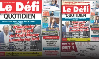 Voici la une du Défi Quotidien de ce Mardi 15 Avril 2025