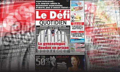 Voici la Une du Defi Quotidien de ce mercredi 15 mai 2019